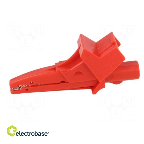 Crocodile clip | 12A | 600VDC | red | Grip capac: max.20mm image 3