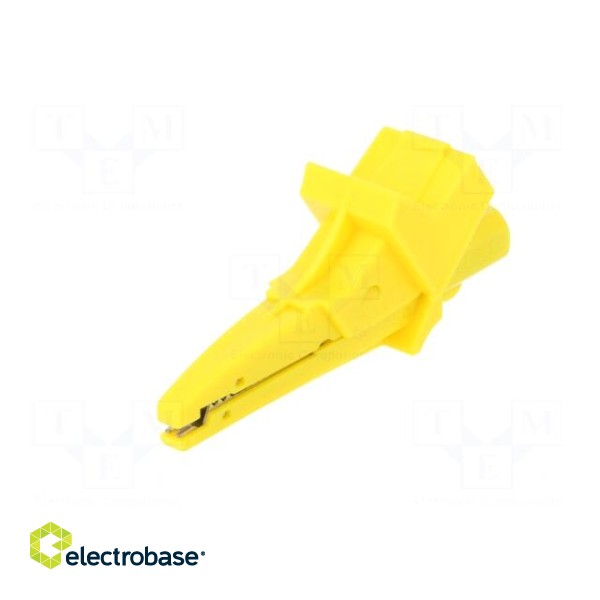 Crocodile clip | 12A | 600VDC | yellow | Grip capac: max.20mm image 2