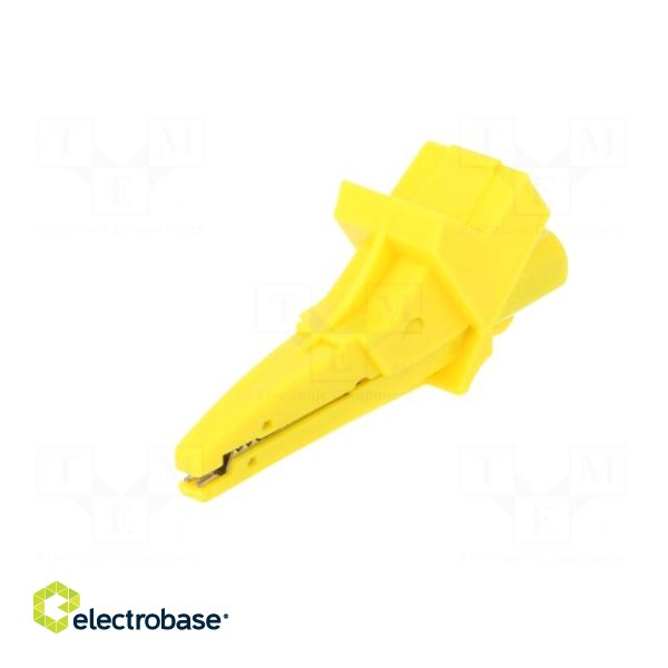 Crocodile clip | 12A | 600VDC | yellow | Grip capac: max.20mm paveikslėlis 2