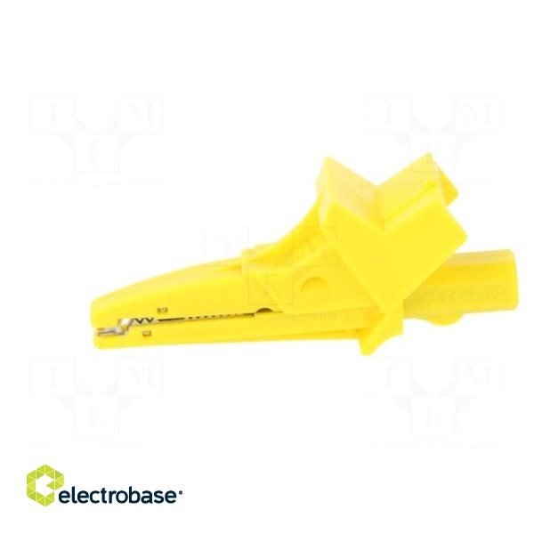 Crocodile clip | 12A | 600VDC | yellow | Grip capac: max.20mm фото 3