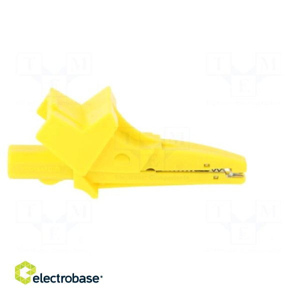 Crocodile clip | 12A | 600VDC | yellow | Grip capac: max.20mm фото 7