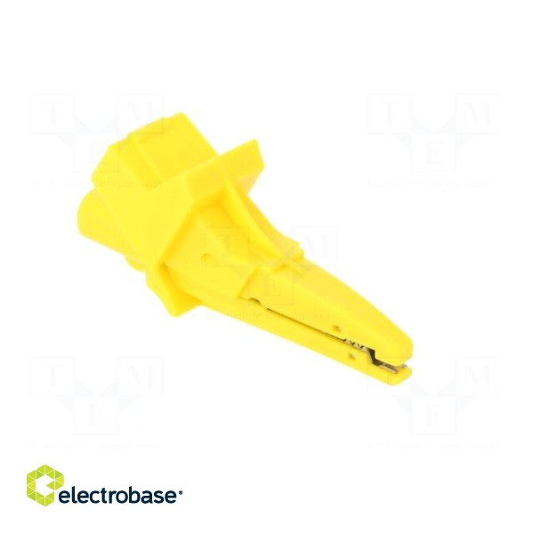 Crocodile clip | 12A | 600VDC | yellow | Grip capac: max.20mm paveikslėlis 8