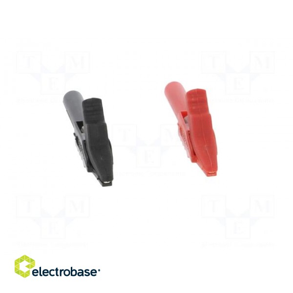 Crocodile clip | 15A | black,red | max.12mm | 300V фото 9