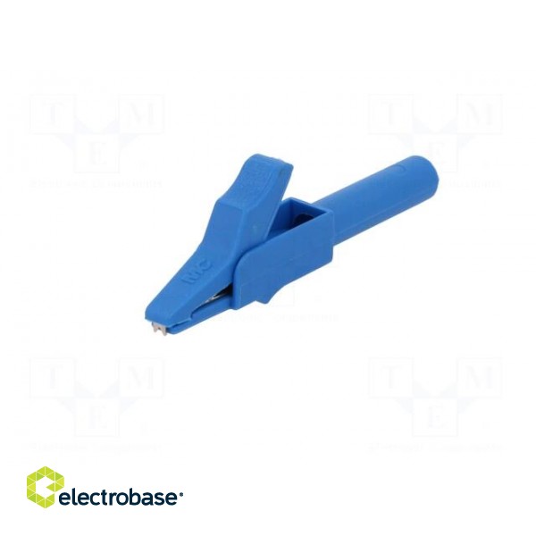 Crocodile clip | 15A | blue | 4mm | Conform to: EN61010 300VCAT II фото 2