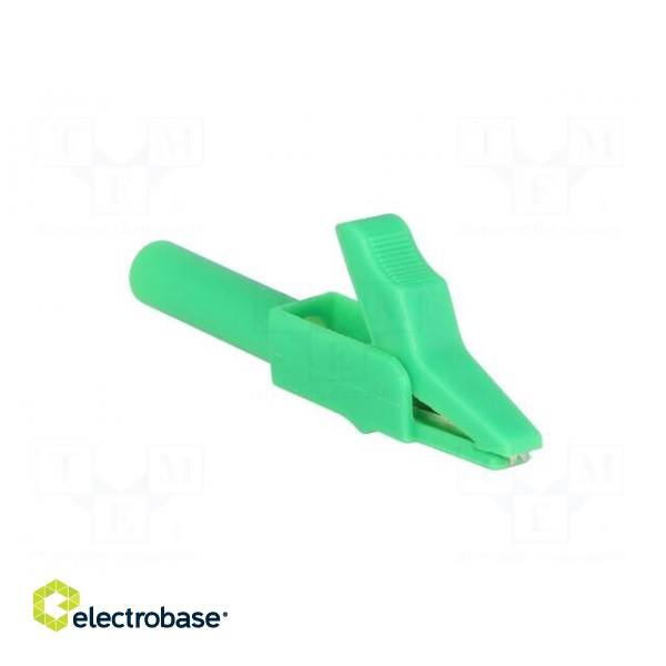 Crocodile clip | 15A | green | Grip capac: max.12mm | Socket size: 4mm фото 8