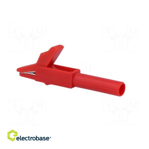Crocodile clip | 15A | red | Grip capac: max.12mm | Socket size: 4mm image 4