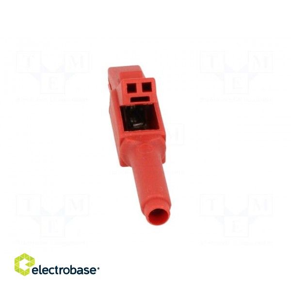 Crocodile clip | 15A | red | Grip capac: max.6mm | Socket size: 4mm image 5