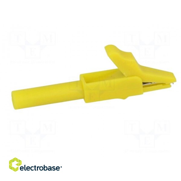 Crocodile clip | 15A | yellow | Grip capac: max.12mm | Contacts: brass paveikslėlis 7