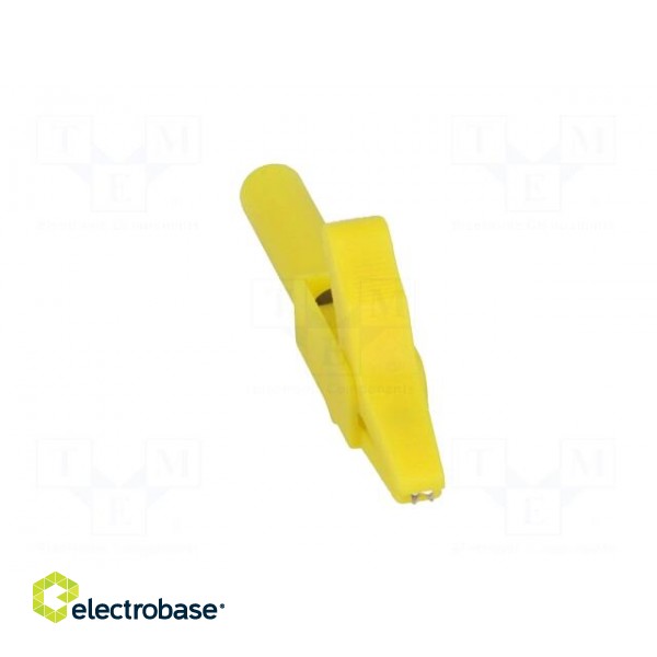 Crocodile clip | 15A | yellow | Grip capac: max.12mm | Contacts: brass image 9
