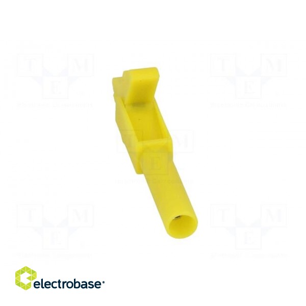 Crocodile clip | 15A | yellow | Grip capac: max.12mm | Contacts: brass image 5