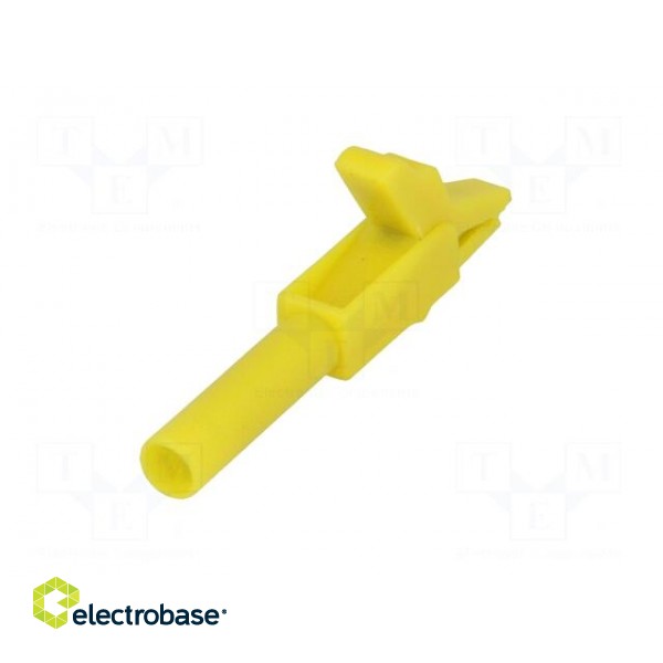 Crocodile clip | 15A | yellow | Grip capac: max.12mm | Contacts: brass image 6