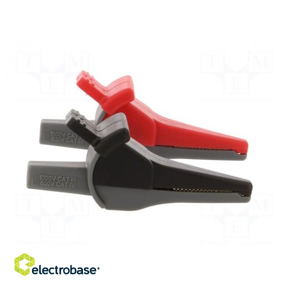 Crocodile clip | 16A | red and black | Socket size: 4mm | L: 94mm image 7