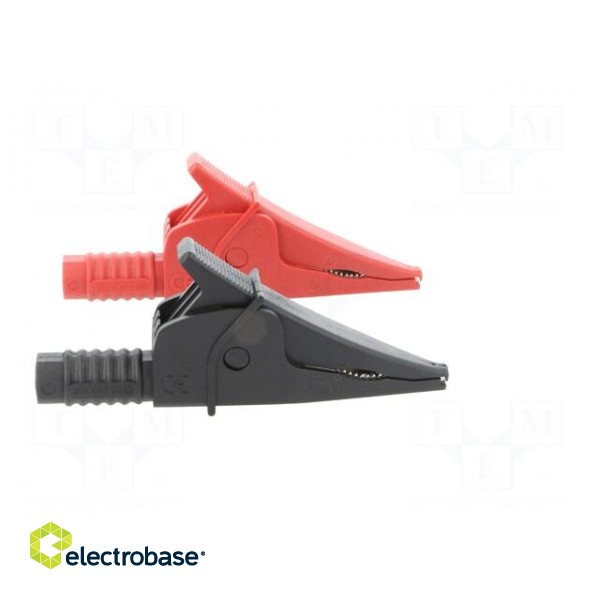 Crocodile clip | 20A | black,red | max.39mm | 1kV paveikslėlis 7