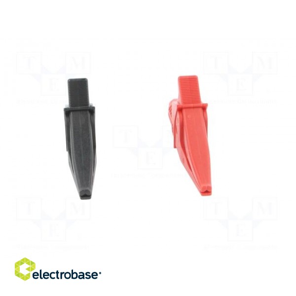 Crocodile clip | 20A | black,red | max.39mm | 1kV фото 9