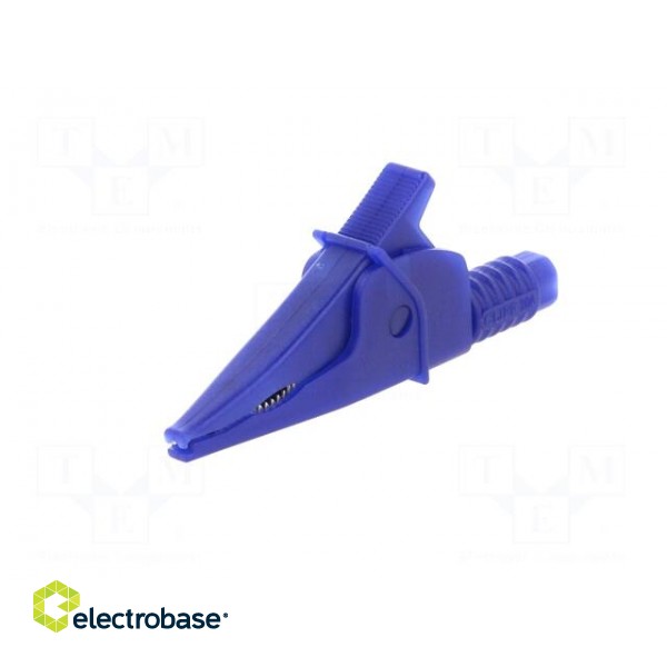 Crocodile clip | 20A | blue | max.39mm | 1kV | Connection: 4mm socket image 2