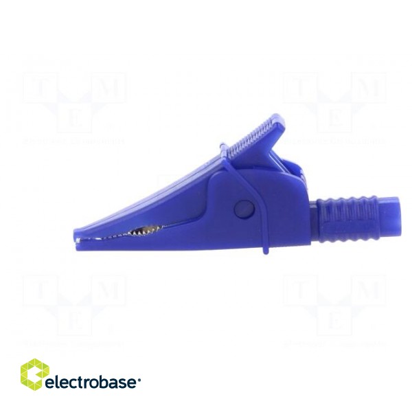 Crocodile clip | 20A | blue | max.39mm | 1kV | Connection: 4mm socket image 3