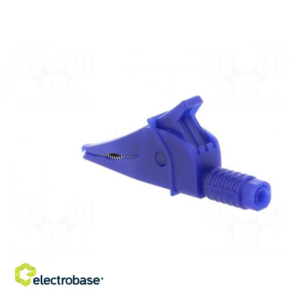 Crocodile clip | 20A | blue | max.39mm | 1kV | Connection: 4mm socket фото 4