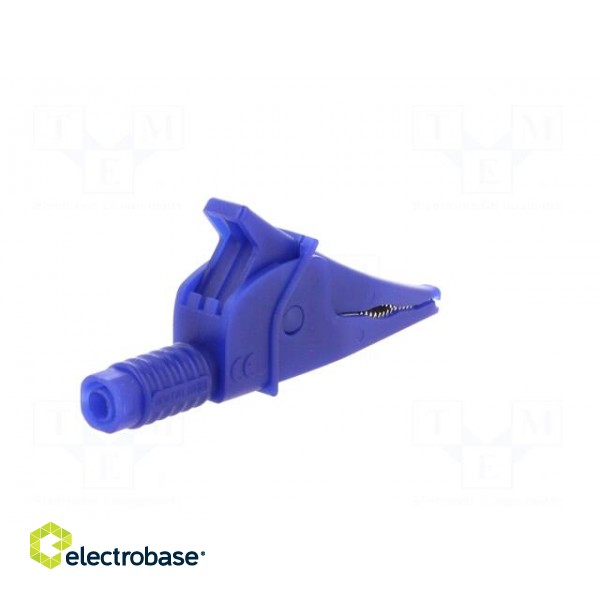 Crocodile clip | 20A | blue | max.39mm | 1kV | Connection: 4mm socket фото 6
