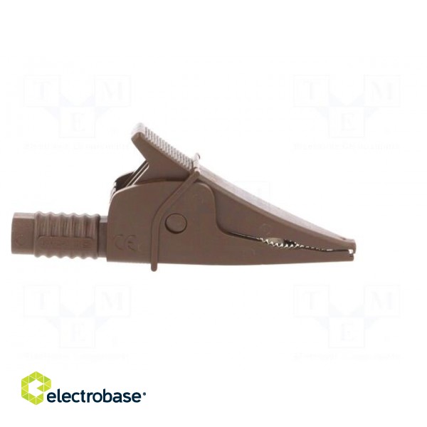 Crocodile clip | 20A | brown | max.39mm | 1kV | Connection: 4mm socket фото 7