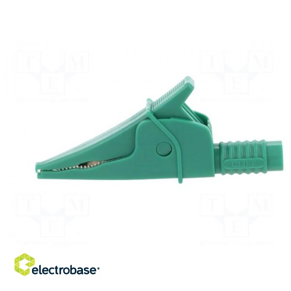 Crocodile clip | 20A | green | max.39mm | 1kV | Connection: 4mm socket image 3