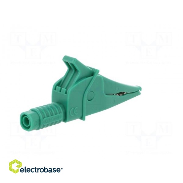 Crocodile clip | 20A | green | max.39mm | 1kV | Connection: 4mm socket image 6