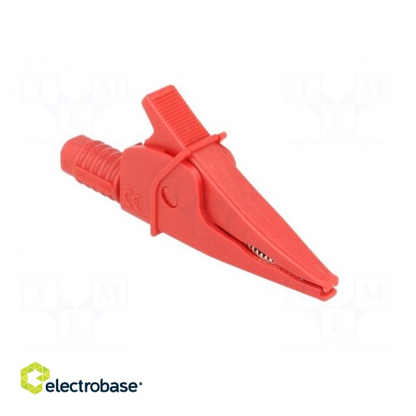 Crocodile clip | 20A | red | max.39mm | 1kV | Connection: 4mm socket image 8