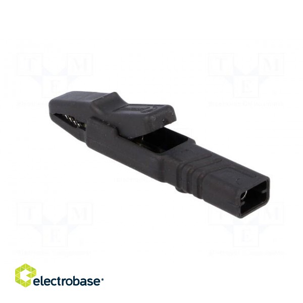 Crocodile clip | 25A | black | Grip capac: max.9.5mm | 1.5mm2 paveikslėlis 4
