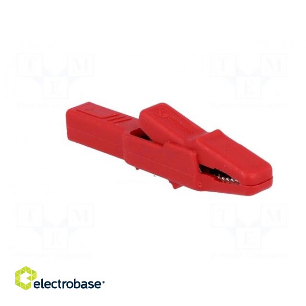 Crocodile clip | 25A | red | Grip capac: max.9.5mm | Socket size: 4mm image 8