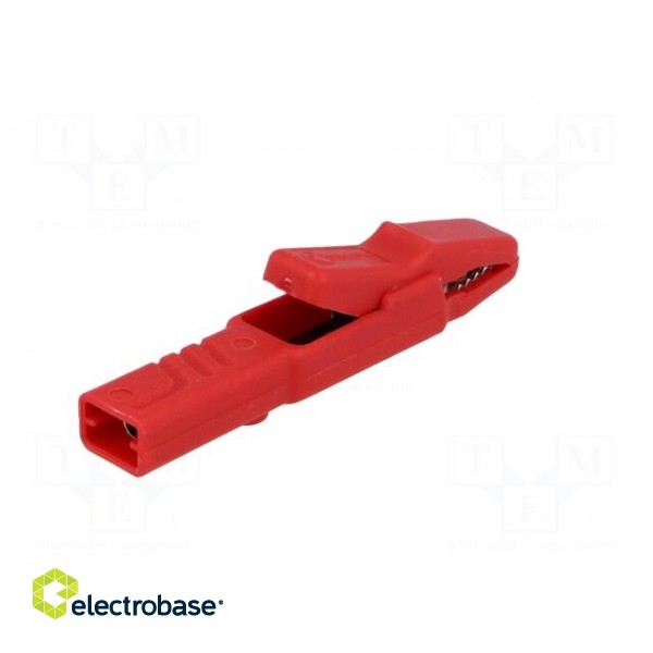 Crocodile clip | 25A | red | Grip capac: max.9.5mm | Socket size: 4mm image 6