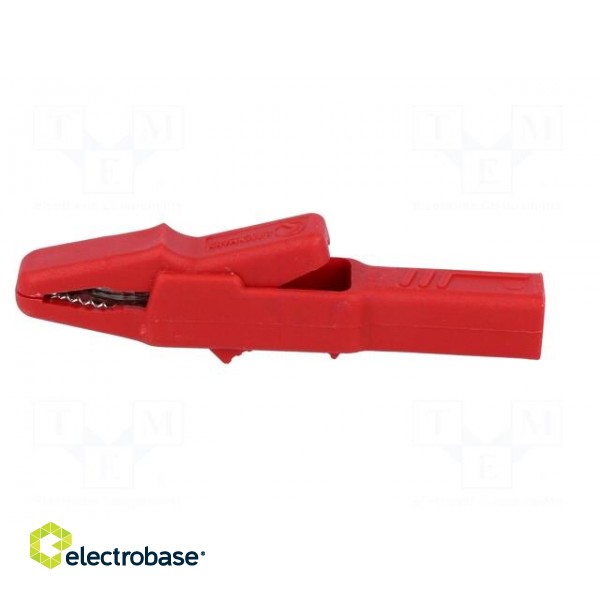 Crocodile clip | 25A | red | Grip capac: max.9.5mm | Socket size: 4mm image 3