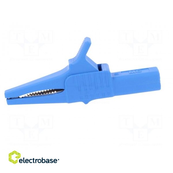 Crocodile clip | 32A | 1kVDC | blue | Grip capac: max.20mm image 3