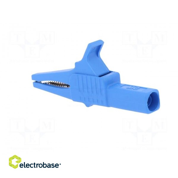 Crocodile clip | 32A | 1kVDC | blue | Grip capac: max.20mm фото 4