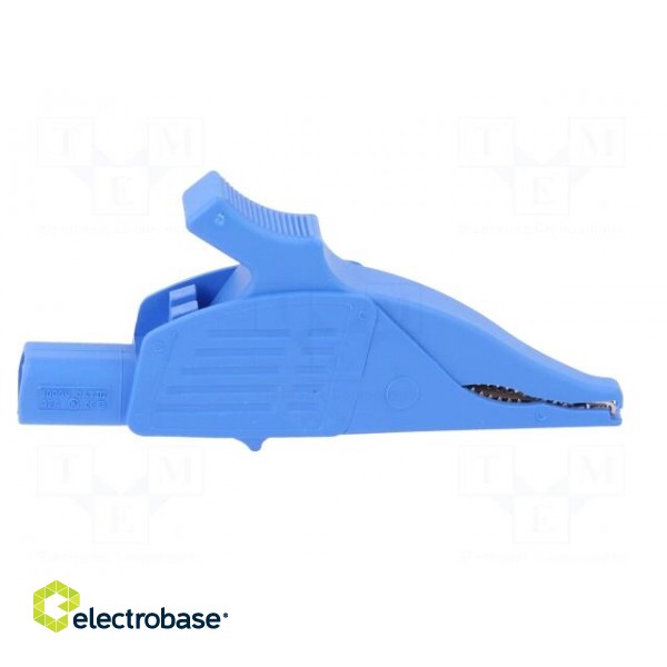 Crocodile clip | 32A | 1kVDC | blue | Grip capac: max.30mm image 7