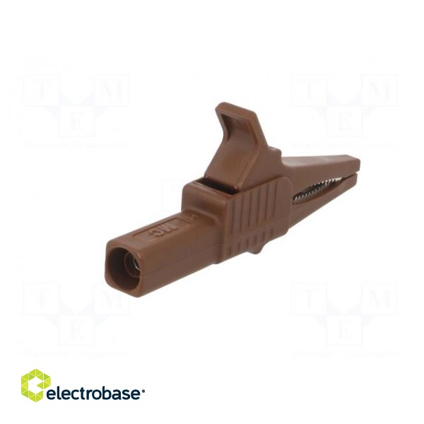 Crocodile clip | 32A | 1kVDC | brown | Grip capac: max.20mm image 6