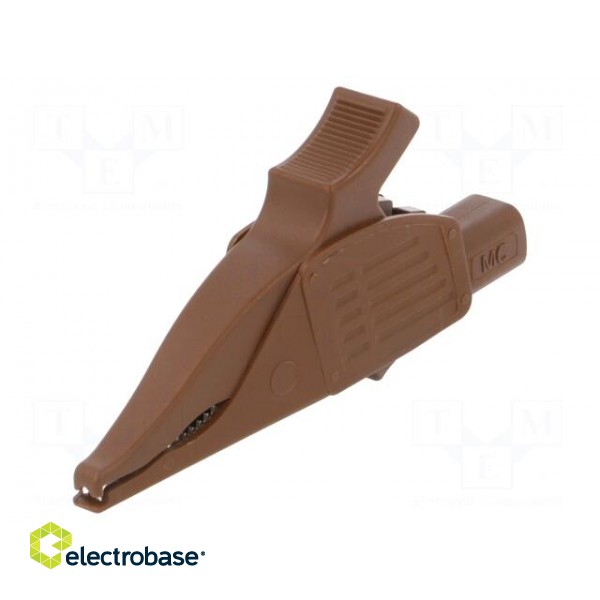 Crocodile clip | 32A | 1kVDC | brown | Grip capac: max.30mm image 1