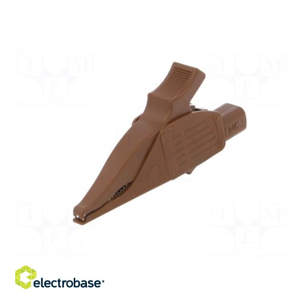 Crocodile clip | 32A | 1kVDC | brown | Grip capac: max.30mm paveikslėlis 2