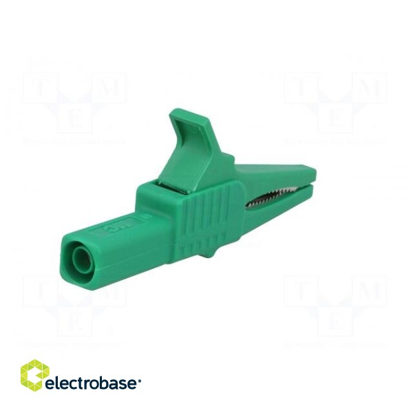Crocodile clip | 32A | 1kVDC | green | Grip capac: max.20mm image 6
