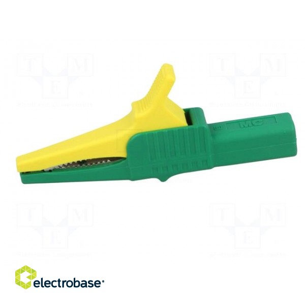 Crocodile clip | 32A | 1kVDC | yellow-green | Grip capac: max.20mm paveikslėlis 3