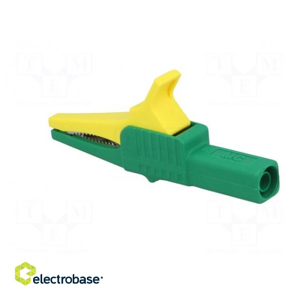 Crocodile clip | 32A | 1kVDC | yellow-green | Grip capac: max.20mm фото 4