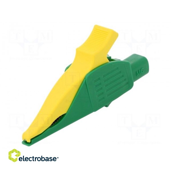 Crocodile clip | 32A | 1kVDC | yellow-green | Grip capac: max.30mm image 1