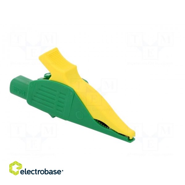 Crocodile clip | 32A | 1kVDC | yellow-green | Grip capac: max.30mm фото 8