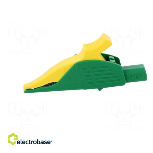 Crocodile clip | 32A | 1kVDC | yellow-green | Grip capac: max.30mm image 3