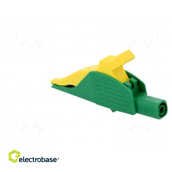 Crocodile clip | 32A | 1kVDC | yellow-green | Grip capac: max.30mm фото 4