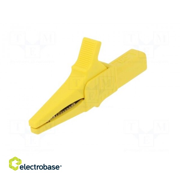 Crocodile clip | 32A | 1kVDC | yellow | Grip capac: max.20mm фото 2