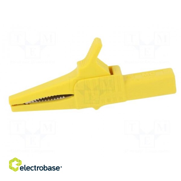 Crocodile clip | 32A | 1kVDC | yellow | Grip capac: max.20mm фото 3