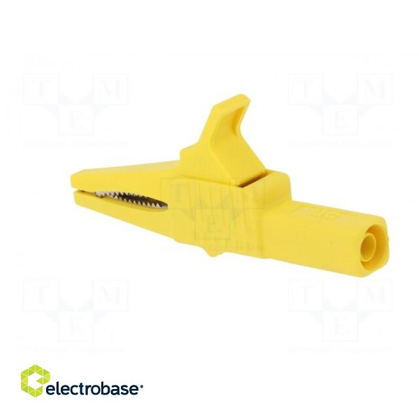 Crocodile clip | 32A | 1kVDC | yellow | Grip capac: max.20mm фото 4