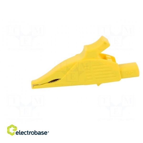 Crocodile clip | 32A | 1kVDC | yellow | Grip capac: max.30mm image 3