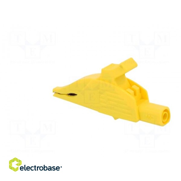 Crocodile clip | 32A | 1kVDC | yellow | Grip capac: max.30mm image 4
