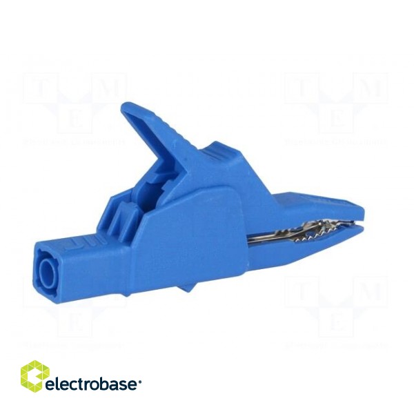 Crocodile clip | 34A | blue | Grip capac: max.30mm | Socket size: 4mm paveikslėlis 6