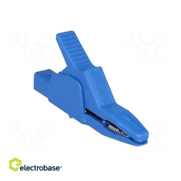 Crocodile clip | 34A | blue | Grip capac: max.30mm | Socket size: 4mm фото 8
